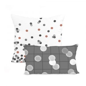 Súprava 2 bavlnených obliečok na vankúš Blanc Shine Confetti Blanc