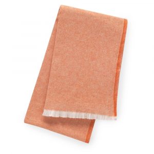 Oranžový pléd s podielom bavlny Euromant Linen