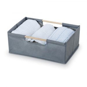 Sivý úložný box Domopak Saket