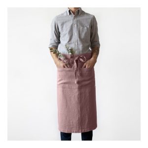 Starofialová ľanová zástera Linen Tales Garcon