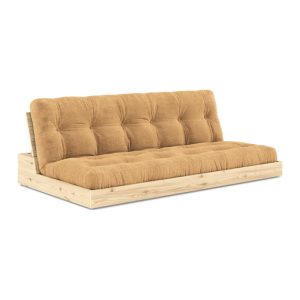 Menčestrová rozkladacia pohovka vo svetlohnedo-horčicovej farbe 196 cm Base – Karup Design Karup Design