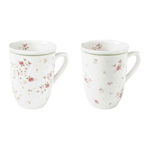 Súprava 2 bielych porcelánových hrnčekov Brandani Nonna Rosa Brandani