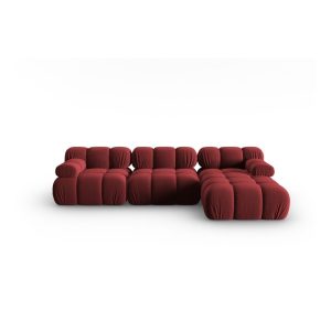 Červená zamatová pohovka 285 cm Bellis – Micadoni Home Micadoni Home