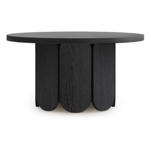Čierny okrúhly konferenčný stolík v dekore duba ø 78 cm Soft – Woodman Woodman