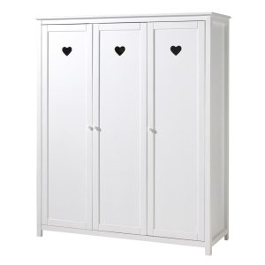 Biela detská šatníková skriňa 159x191x57 cm Amori – Vipack Vipack